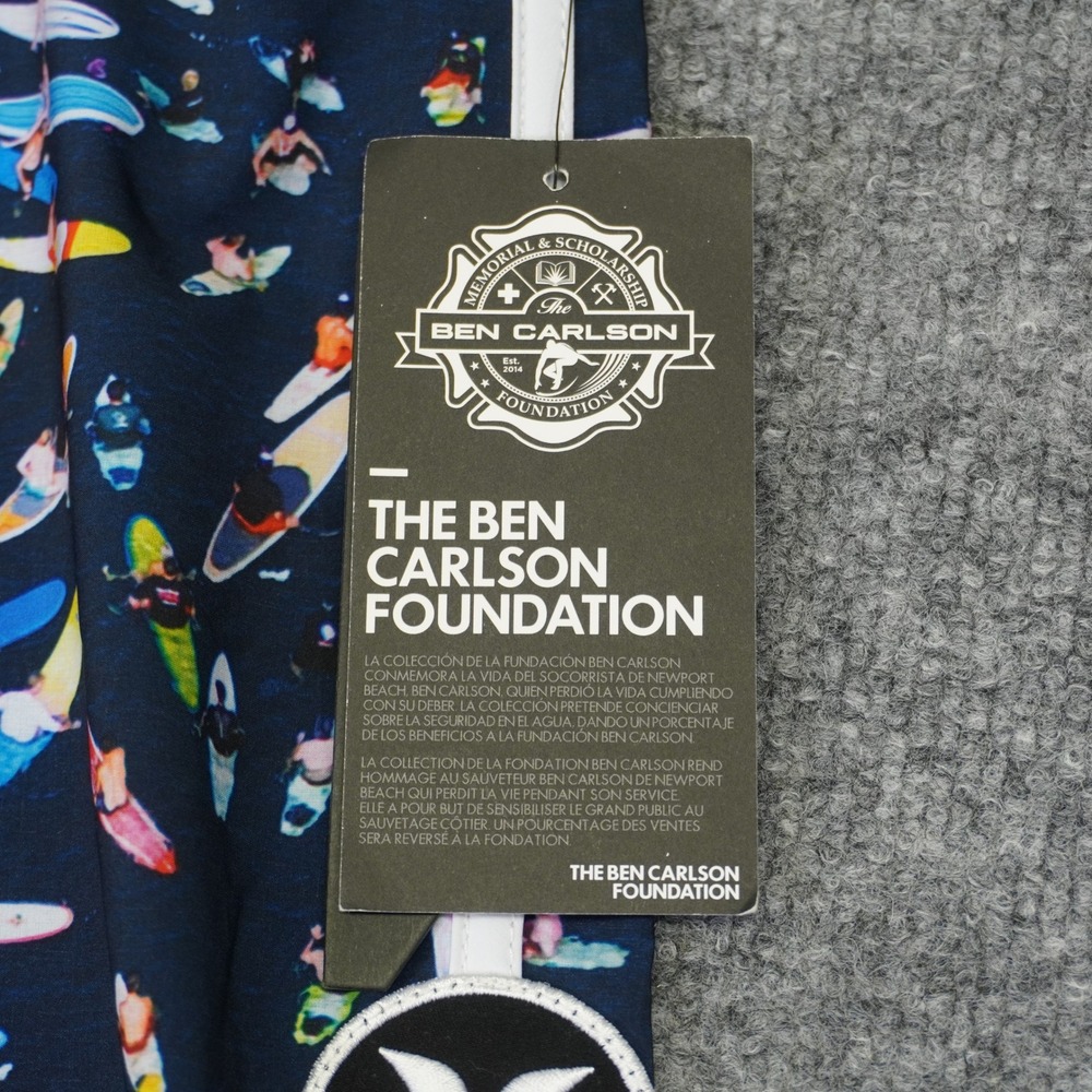 NEW Hurley Board Shorts Mens 36 Blue Ben Carlson Foundation Surfer Print Phantom - Picture 4 of 12